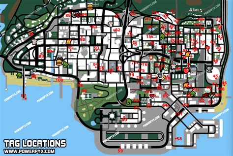 GTA San Andreas Graffiti Tags Locations .